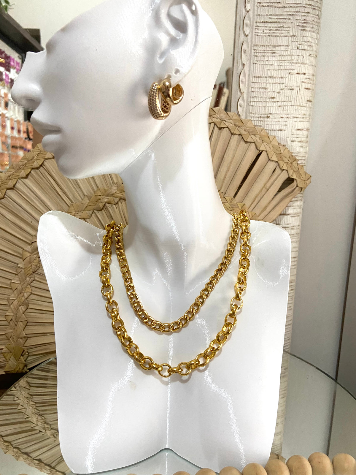 Colar Corrente Elos Portugueses Dourado