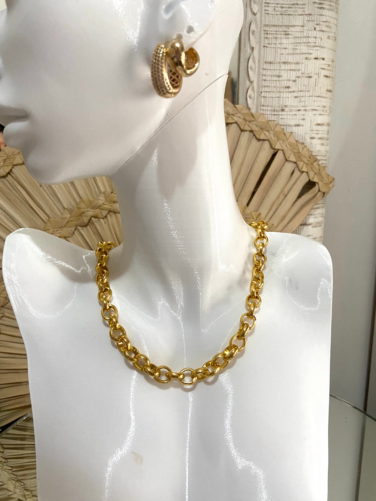 Colar Corrente Elos Portugueses Dourado