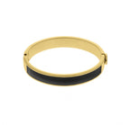Bracelete Dourado com Resina Preta