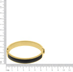 Bracelete Dourado com Resina Preta