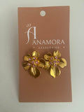 Brinco Flor com pedrarias