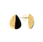 Brinco de Gota dourado com preto
